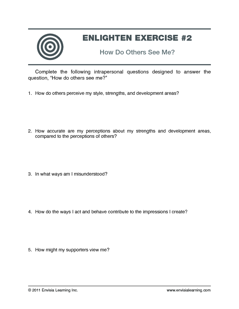 Exercise Of The Week How Do Others See Me 